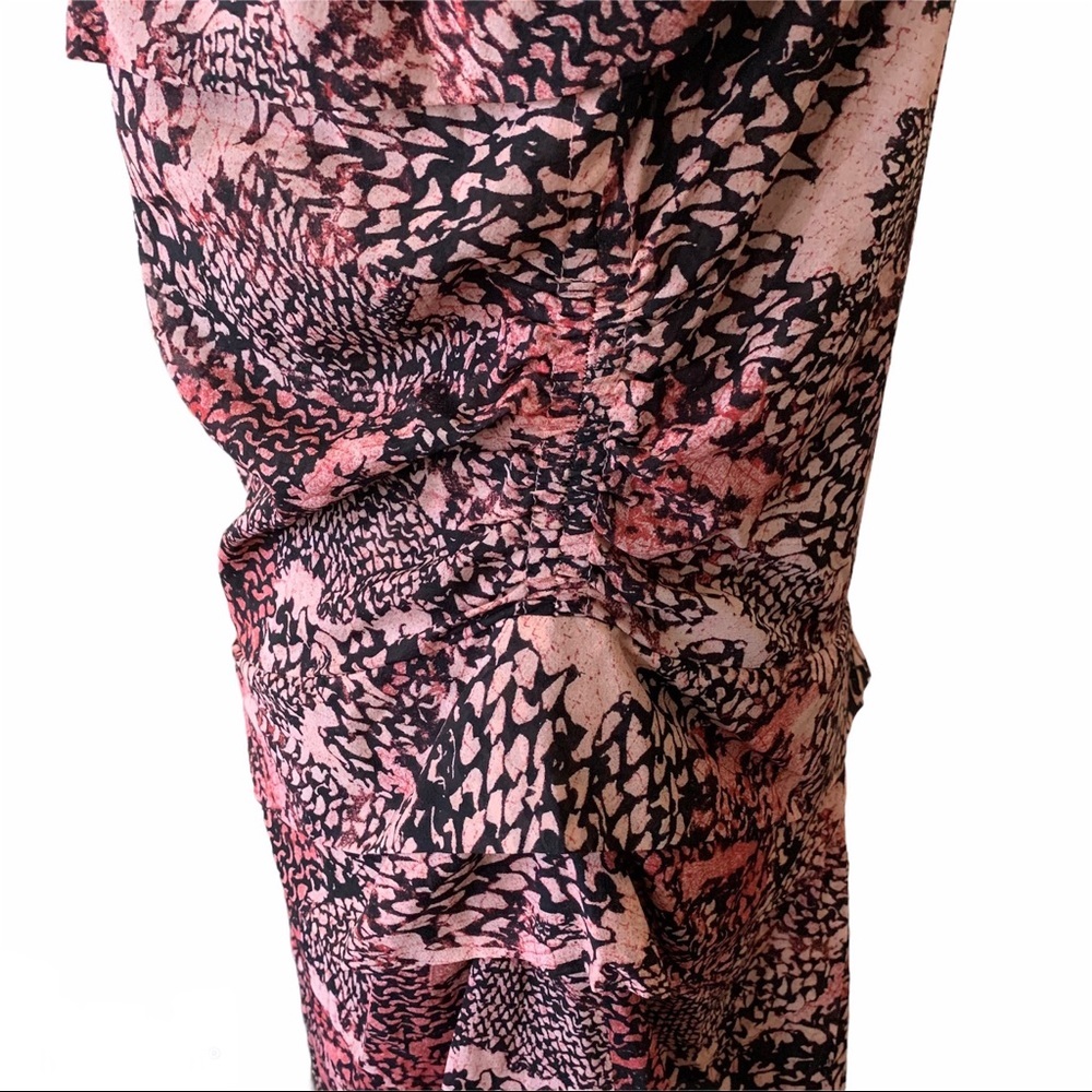 IRO Carly Silk Dress Snake Print Ruffle Cocktail 3 - Picture 9 of 12